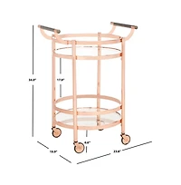 Sienna 2 Tier Round Bar Cart