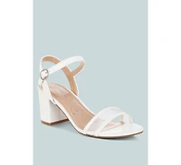 Orpina Mesh Pin Buckle Block Heels