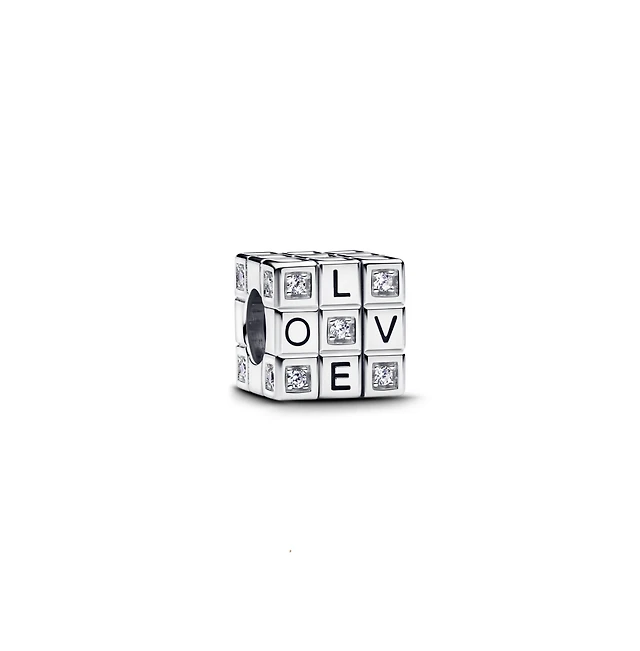 Pandora Sterling Silver Moveable Toy Cube Charms