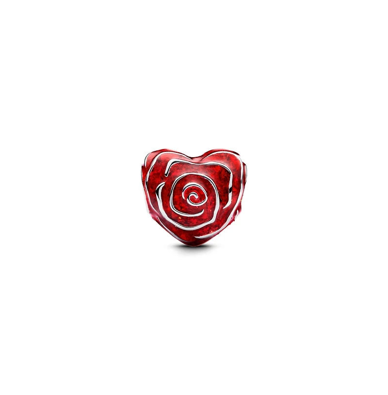 Pandora Sterling Silver Rose Heart Charms