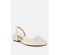Karita Tweed Slingback Sandals