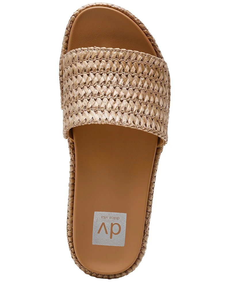 Dv Dolce Vita Women's Scottie Raffia Flatform Sandals