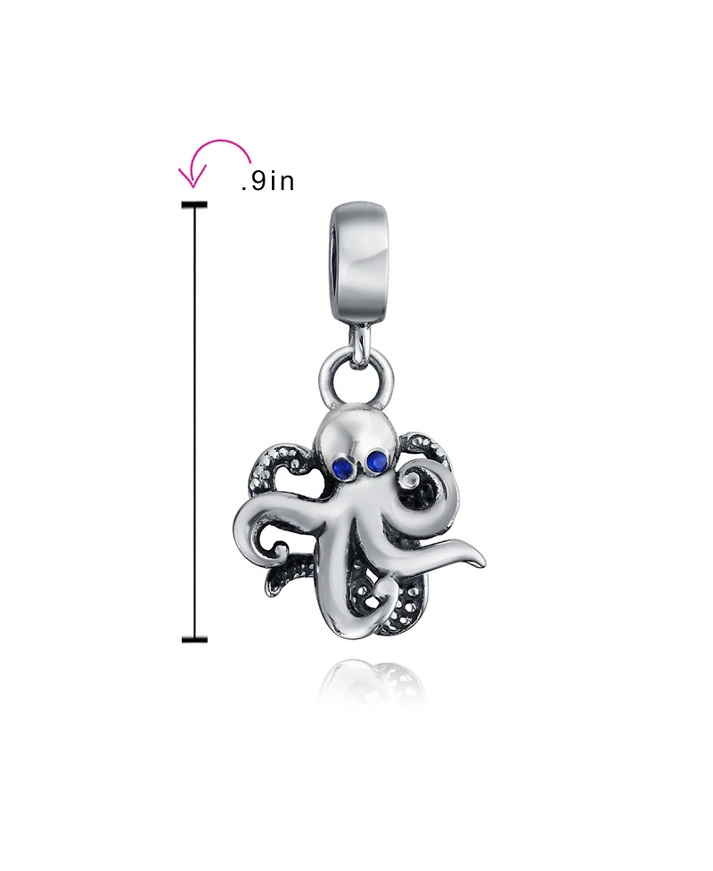 Bling Jewelry Squid Scuba Diver Octopus Dangle Charm Bead Sterling Silver European Bracelet