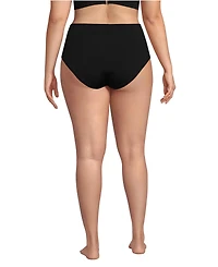 Lands' End Plus Cheeky High Waisted Bikini Bottoms
