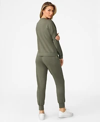 Cable & Gauge Women's Yummy V-Neck Sweatshirt and Jogger Matching Set
