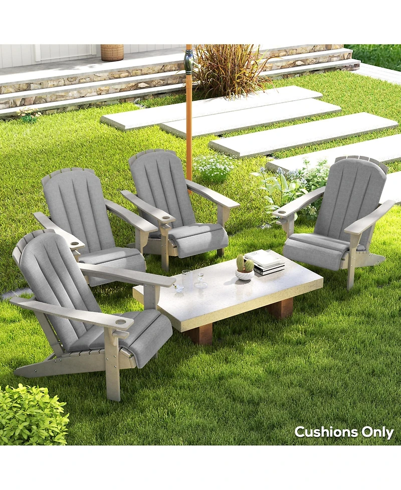 Outsunny 4PCS Adirondack Chair Cushion, Outdoor Cushions,