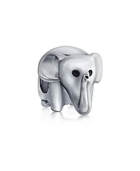 Bling Jewelry Lucky Elephant Charm Bead in Oxidized Sterling Silver European Bracelets