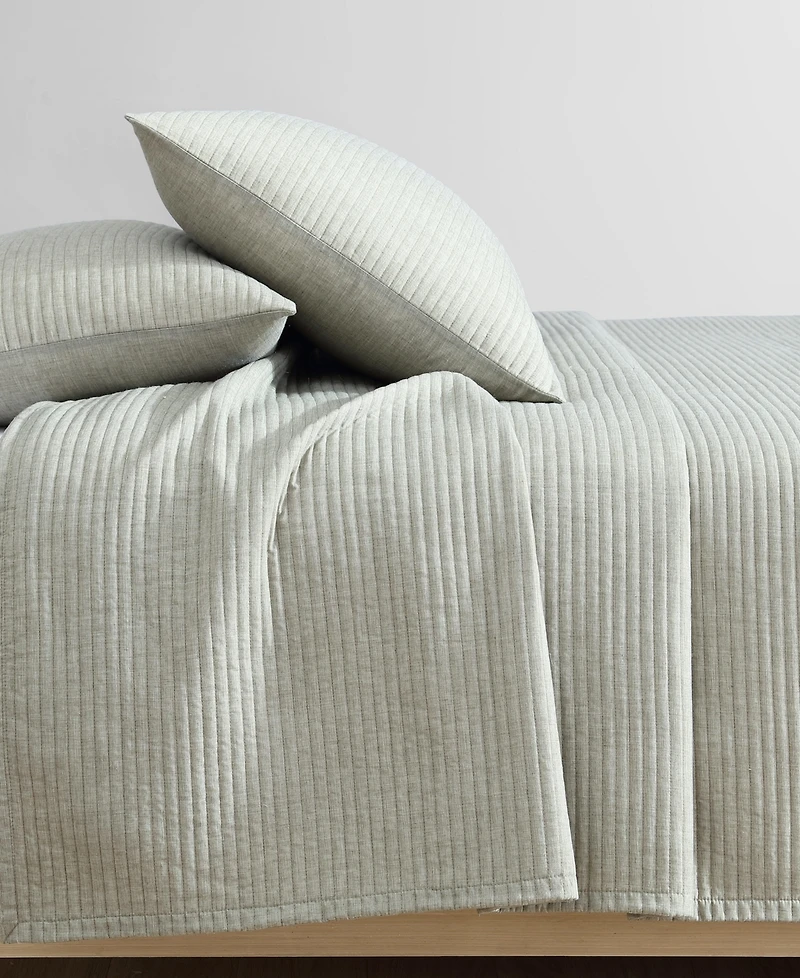 Closeout! Calvin Klein Mini Channel Stitch Solid 3-Pc. Quilt Set, Queen