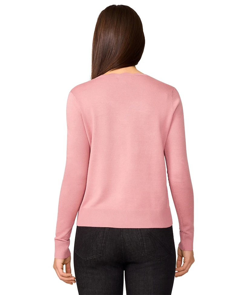 Melissa Paige Petite Scallop Edge Cardigan