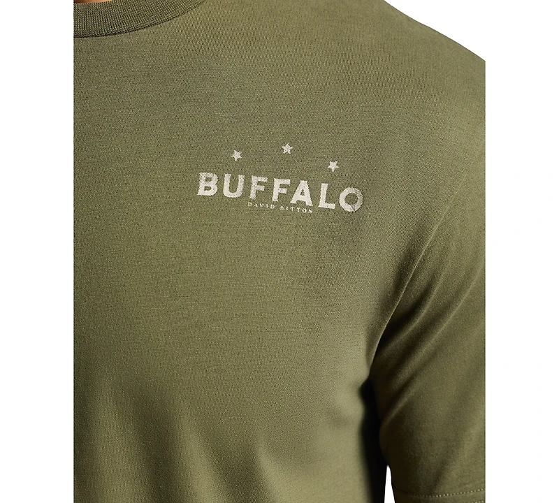 Men's Toftlund Relaxed Fit Short Sleeve Crewneck Bull Skull Graphic T-Shirt