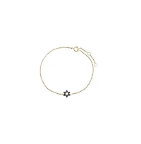 Sapphire Blue Star Of David Bracelet 14K
