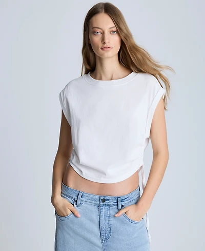 Kenneth Cole Women's Ruched Cropped Tank Top
