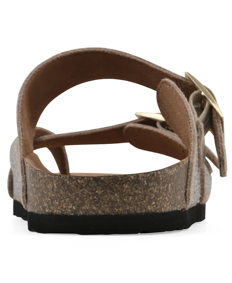 White Mountain Women's Grays Round Toe Flat Sandals