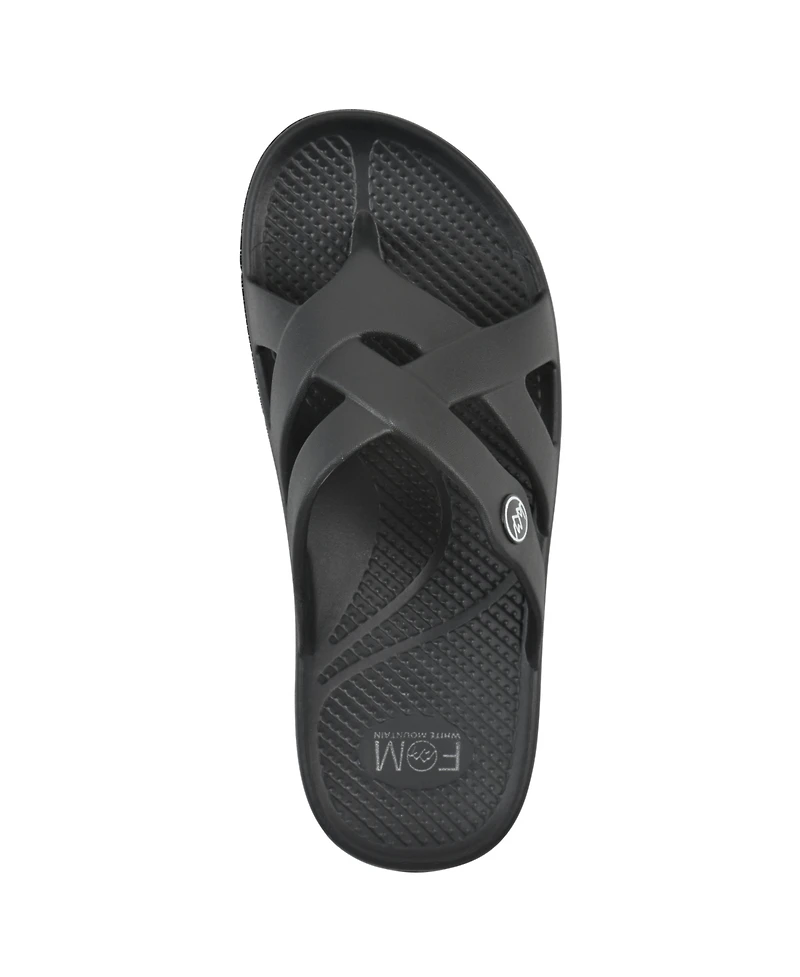 White Mountain Women's Rip Round Toe Flat Sandals