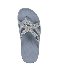White Mountain Women's Rip Round Toe Flat Sandals