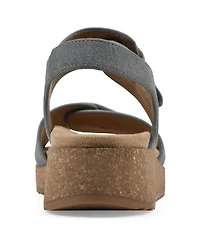 White Mountain Women's Gelato Round Toe Wedge Sandals