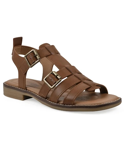 White Mountain Women's Mayday Round Toe Flat Sandals