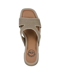White Mountain Women's Milled Round Toe Dress Sandals