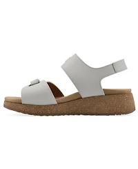 White Mountain Women's Gelato Round Toe Wedge Sandals