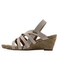 White Mountain Women's Ataps Round Toe Wedge Sandals