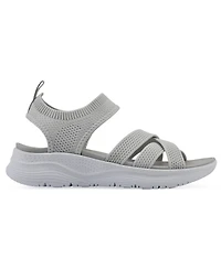 White Mountain Women's Charry Round Toe Flat Sandals