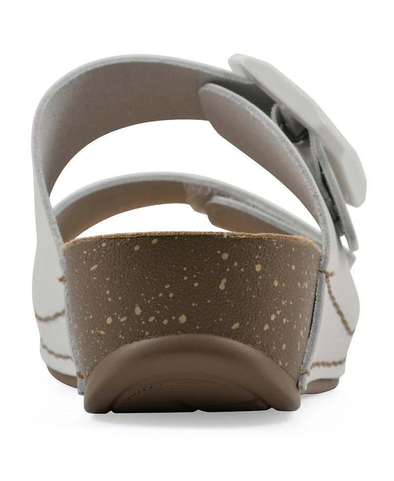 White Mountain Women's Fearful Slip-On Wedge Sandals