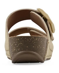 White Mountain Women's Fearful Slip-On Wedge Sandals