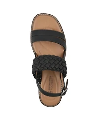 White Mountain Women's Macaroni Round Toe Flat Sandals
