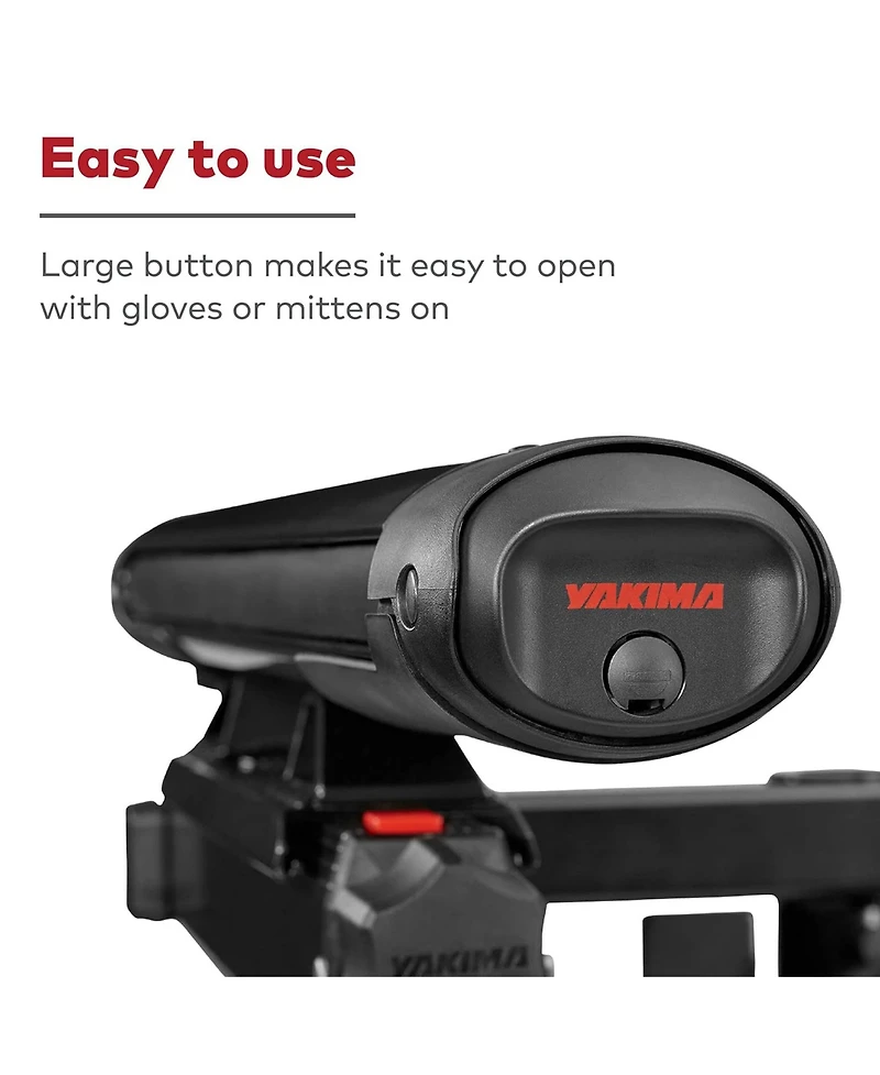 Yakima Exo SnowBank 5 Ski or 4 Snowboard Universal Mount Travel Roof Rack, Black
