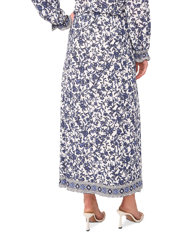 Sam & Jess Women's Printed Pull-On Maxi Skirt