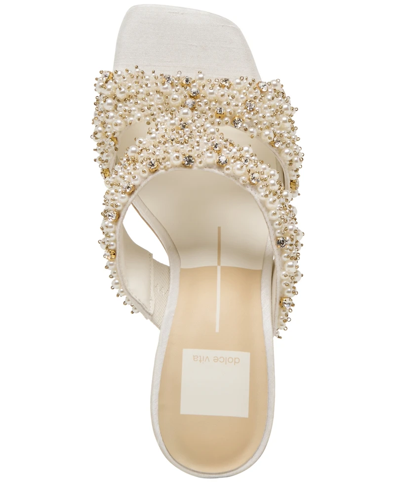 Dolce Vita Women's Gitel Rhinestone Crossband Dress Sandals