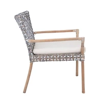 Collette Rattan Accent Chair W/ Cushion