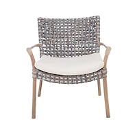 Collette Rattan Accent Chair W/ Cushion