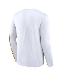 Fanatics Men's White Houston Astros Press Box Long Sleeve T-Shirt
