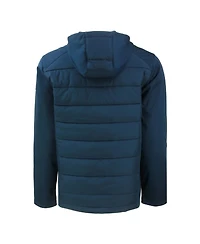 Cutter & Buck Men's Navy Notre Dame Fighting Irish Evoke Hybrid Softshell Full-Zip Hoodie Jacket