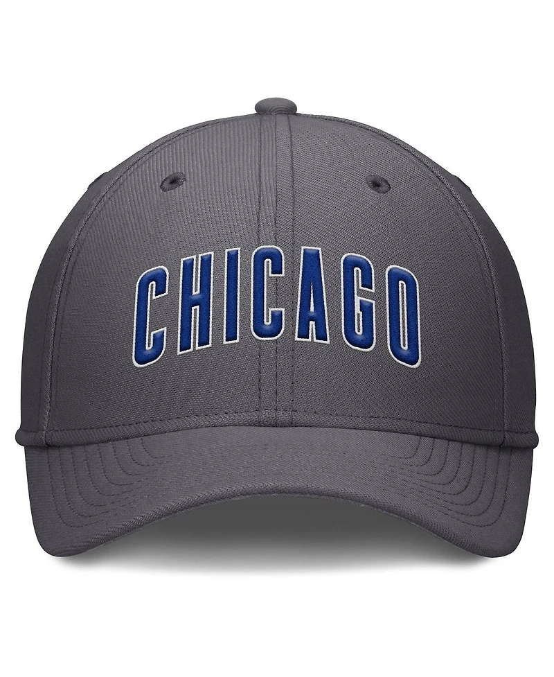 Nike Men's Gray Chicago Cubs Swoosh Performance Flex Hat