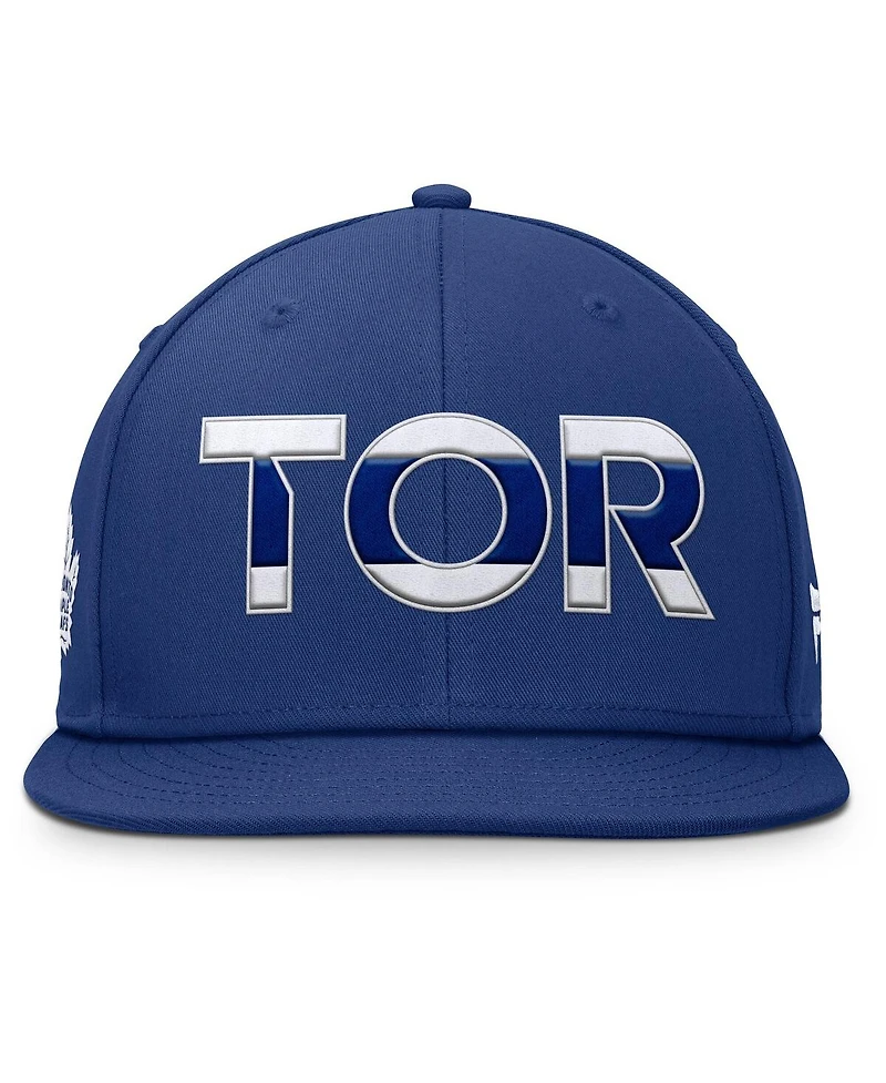 Fanatics Men's Blue Toronto Maple Leaf's Authentic Pro Rink Snapback Hat