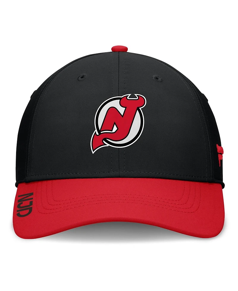 Fanatics Men's Black/Red New Jersey Devils Authentic Pro Rink Flex Hat