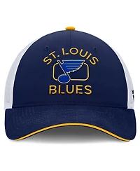 Fanatics Men's Navy/White St. Louis Blues Authentic Pro Rink Trucker Hat