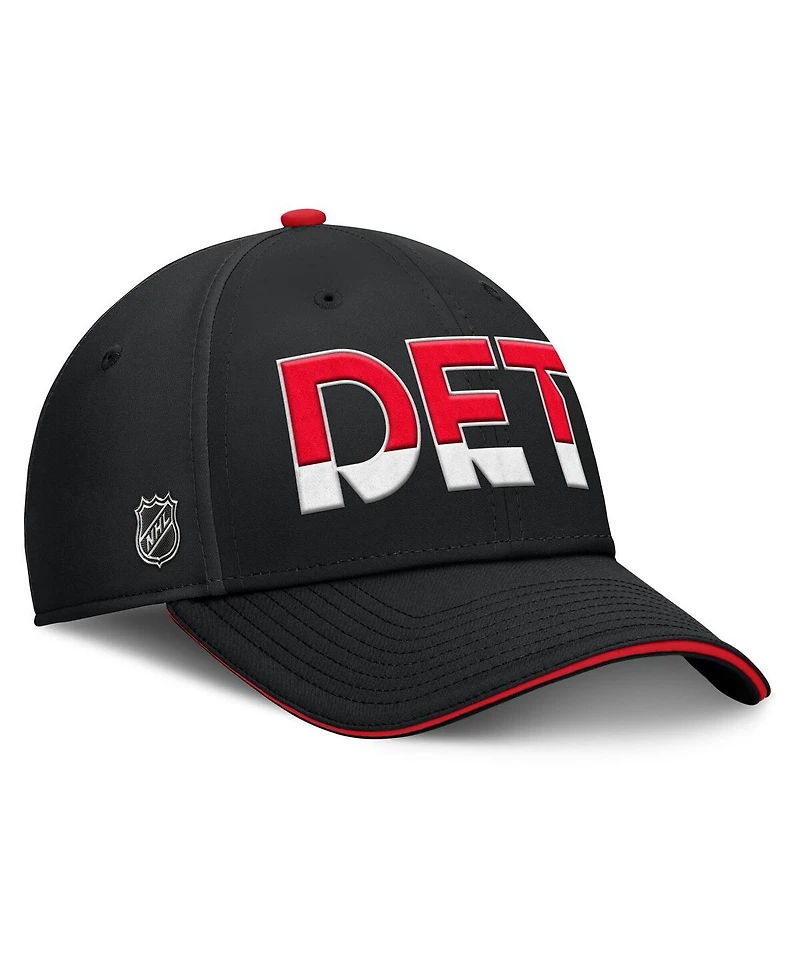 Fanatics Men's Black/Red Detroit Red Wings Authentic Pro Rink Team Code Flex Hat