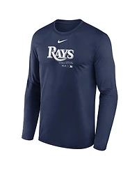 Nike Men's Navy Tampa Bay Rays Authentic Collection Practice Performance Long Sleeve T-Shirt