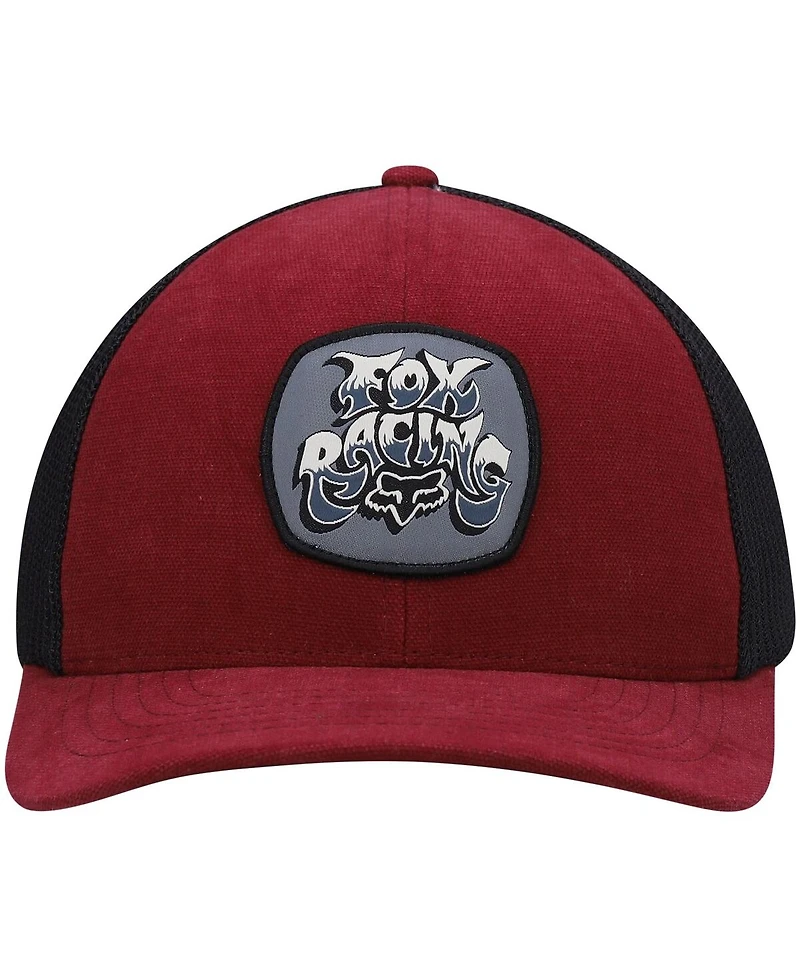 Fox Men's Burgundy/Black Colel Tri-Blend Trucker Flex Hat
