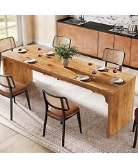 Tribesigns 78-Inch Dining Table for 6-8, Modern Rectangular Dining Room Table, Large Long Kitchen Dining Table with Sturdy Base, Wood Dinner Table