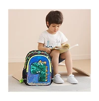 Sunveno Toddler Dinosaur Backpack Reversible Sequins