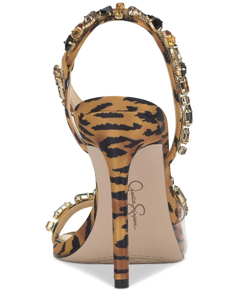Jessica Simpson Women's Jaycin Barely-There Rhinestone Evening Sandals