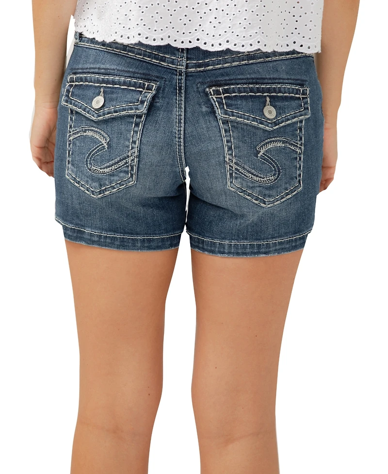 Silver Jeans Co. Women's Suki Mid Rise Curvy Fit Shorts