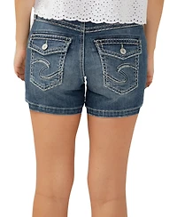 Silver Jeans Co. Women's Suki Mid Rise Curvy Fit Shorts