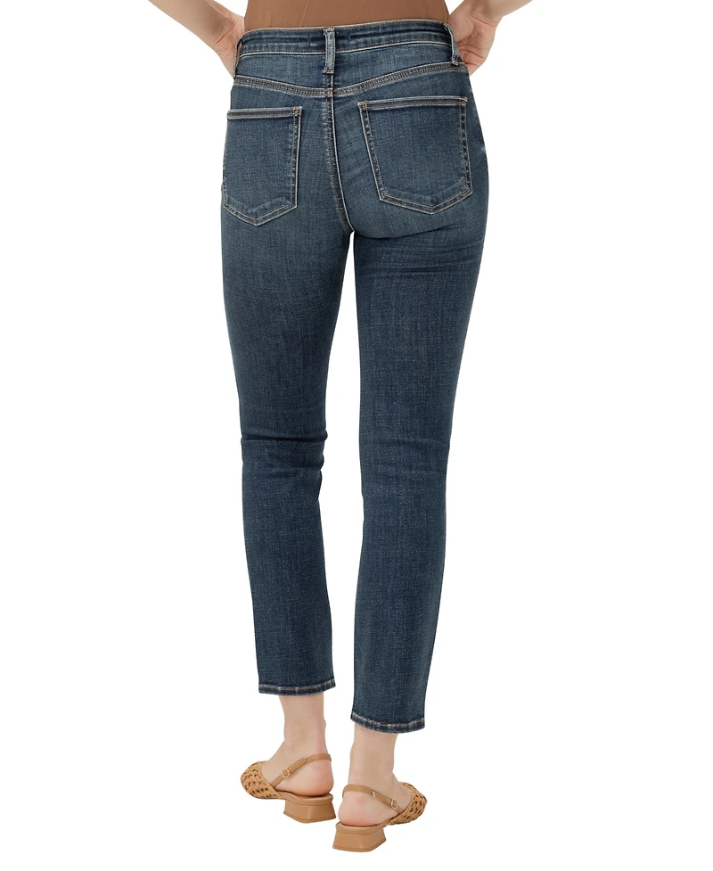 Silver Jeans Co. Women's Most Wanted Mid Rise Ankle Straight Jeans