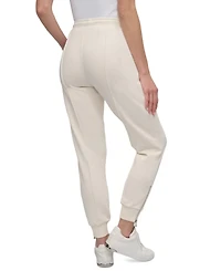 Dkny Sport Women's Zip-Cuff High-Rise Cotton Joggers