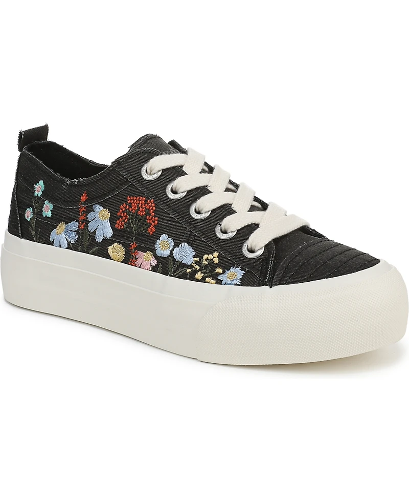 Blowfish Malibu Women's Sadie-Sun Embroidered Lace Up Platform Sneakers